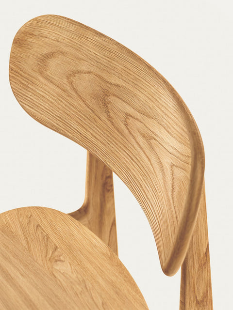 Stuhl aus Eiche massiv Natur harter Sitz 80 cm Paolo