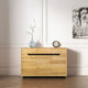 Sideboard aus massiver Eiche 3 Türen 135 x 42 x 90 cm Natur Adena