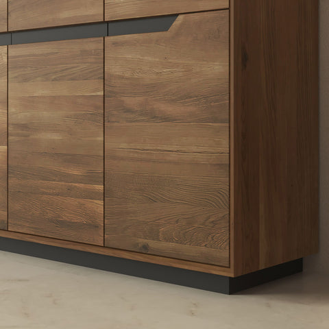 Sideboard aus Eiche massiv rauchig geölt 135 cm Adena