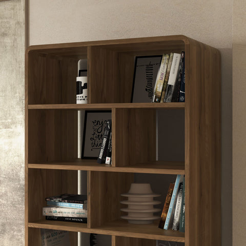 Bücherregal aus Massiveiche rauchig geölter 80×45×180 cm Modena