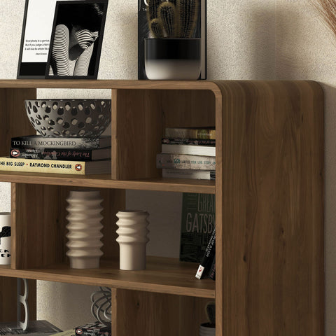 Bücherregal aus Massiveiche rauchig geölter 80×45×180 cm Modena