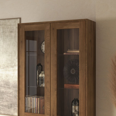 Buffet aus Massieiche rauchig geölter 95×41×200 cm Adena