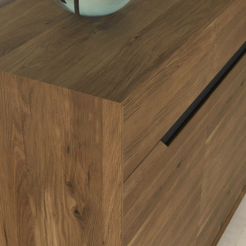 Sideboard aus rauchig geölter Massiveiche 180 cm Adena