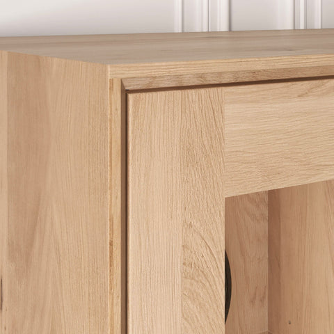 Buffet aus massiv Eiche weiß gekalkt  95 x 41 x 200 cm Adena