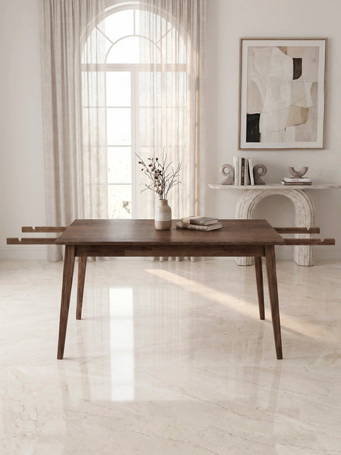 Extendable solid oak wood table 120-200 cm smоked Austin
