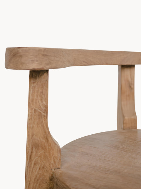 Bar chair from reclaimed teak rustic natural 40x40x85 cm Ravello