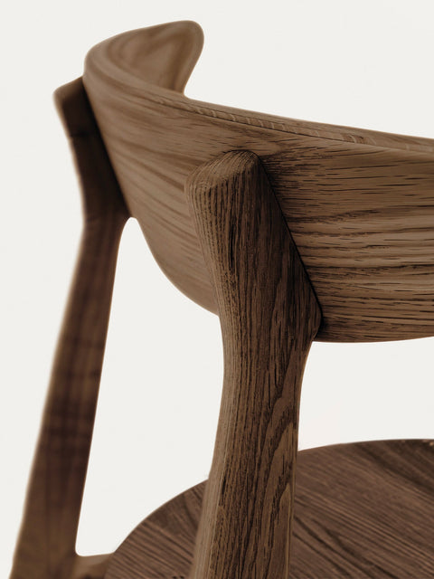 Esszimmerstuhl aus Eiche massiv rauchig geölt 75 cm harter Sitz Positano