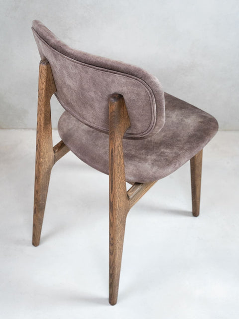 Esszimmerstuhl aus rauchig geölter Massiveiche und Stoff Mevis