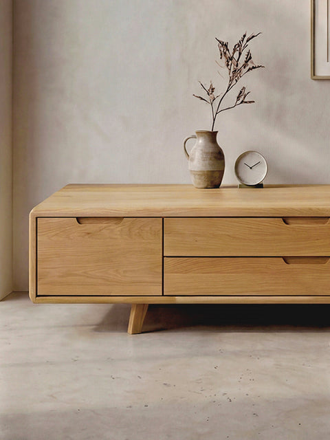 TV-Schrank aus Massivholz Eiche natur 180 cm Portofino
