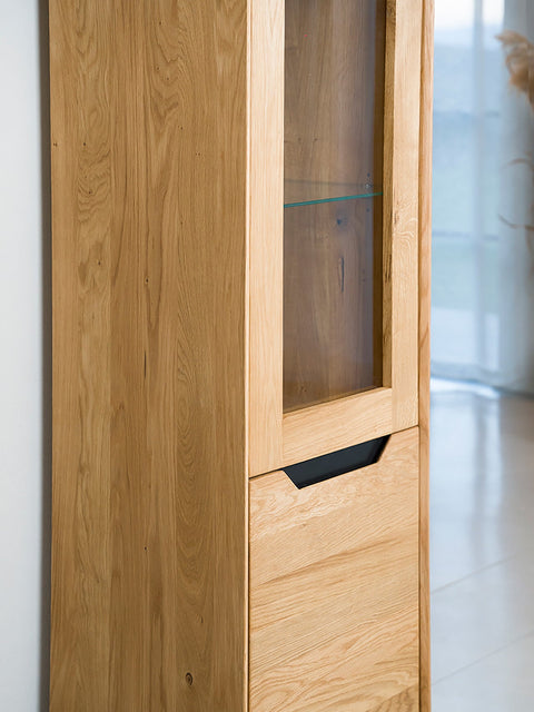 Säule aus massiver Eiche natur 49×41×200 cm Adena