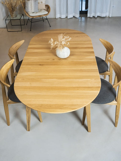 Esstisch aus massiver Eiche Natur modern Florence