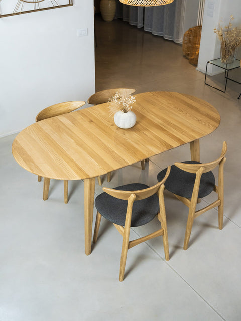 Esstisch aus massiver Eiche Natur modern Florence