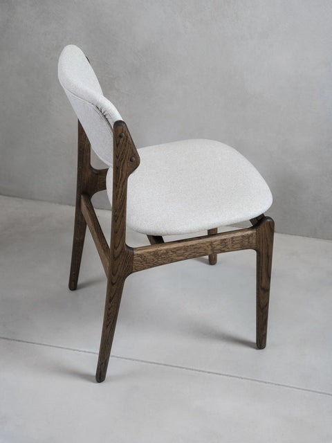 Esszimmerstuhl aus Eiche massiv rauchig geölt 79 cm Loreto