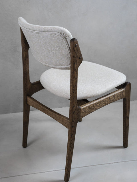 Esszimmerstuhl aus Eiche massiv rauchig geölt 79 cm Loreto