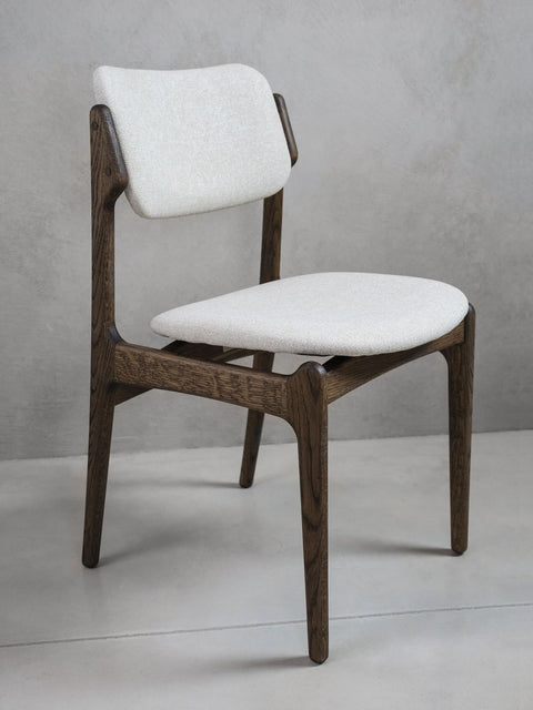 Esszimmerstuhl aus Eiche massiv rauchig geölt 79 cm Loreto