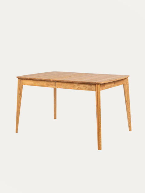 Ausziehbarer Esstisch aus massiver Eiche Natur Atlante