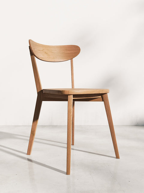 Esszimmerstuhl aus Eiche massiv Braun harter Sitz Capalbio