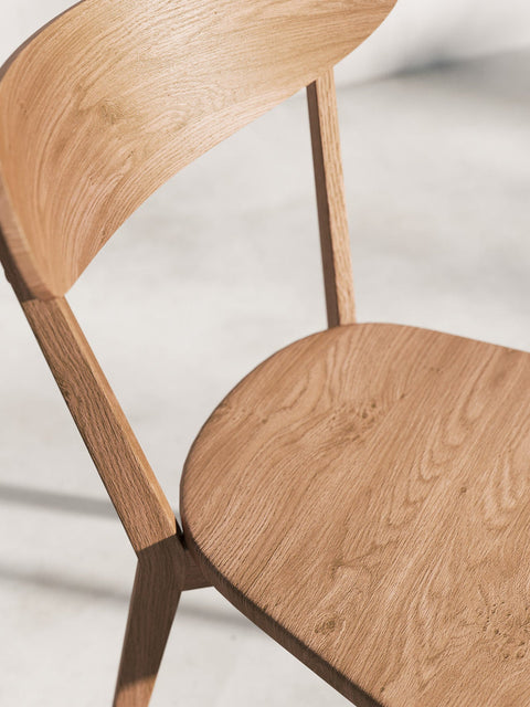 Esszimmerstuhl aus Eiche massiv Braun harter Sitz Capalbio