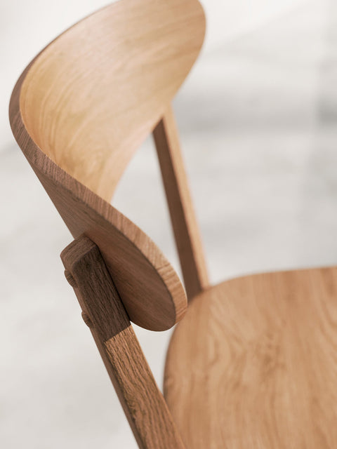 Esszimmerstuhl aus Eiche massiv Braun harter Sitz Capalbio