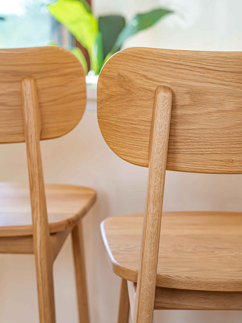 Barstuhl aus Massivholz Eiche modern Natur 46×42×109 cm Paolo