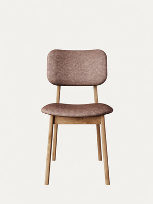 Esszimmerstuhl aus rauchig geölter Massiveiche und Stoff Mevis