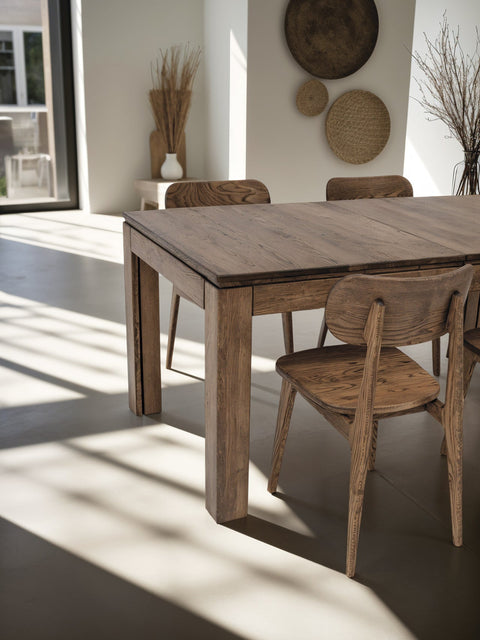 Esszimmerstuhl aus rauchig geölter Massiveiche 80 cm Paolo