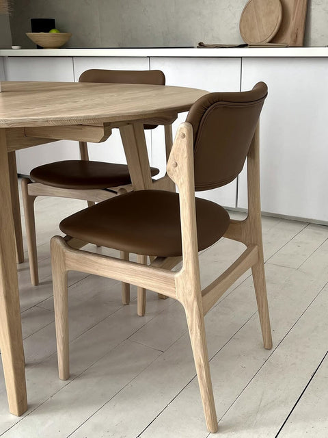 Ausziehbarer Esstisch aus massivem Eichenholz modern nordisch Sun