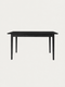 Extendable solid oak wood table 160-215 cm black Luca