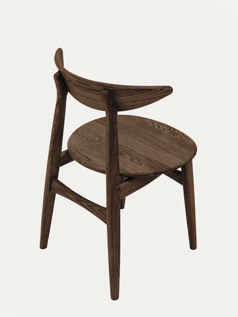 Esszimmerstuhl aus Eiche massiv rauchig geölt 75 cm harter Sitz Positano